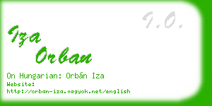 iza orban business card