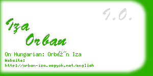 iza orban business card